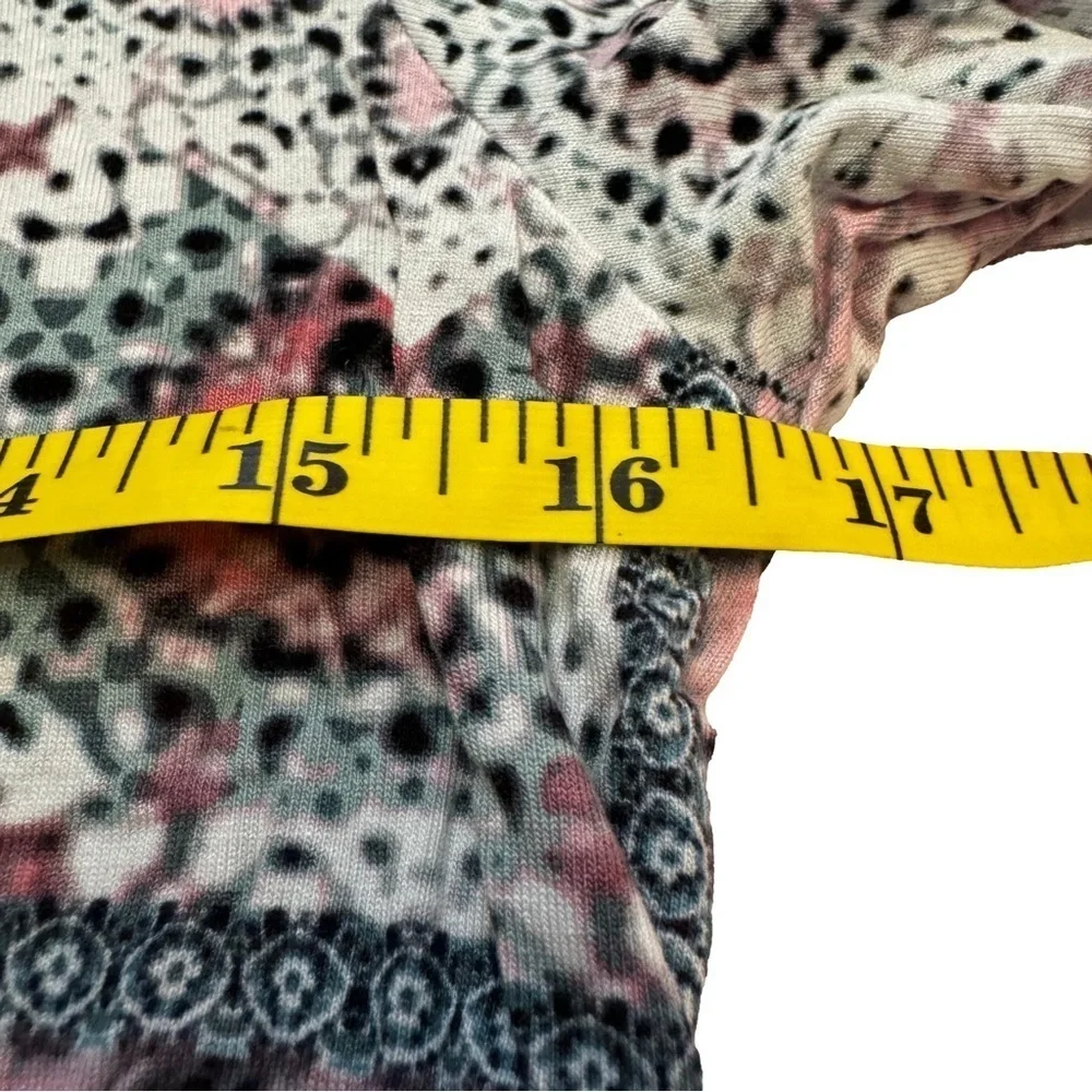 Haute Hippie Tribe Malia Printed Knit Surplice Top Summer Tapestry Size XS NEW - Picture 15 of 16